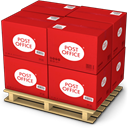 Products, Shipping, Goods, shipment, warehouse, palet Crimson icon