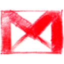 pencil, gmail Red icon