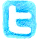 twitter, pencil LightSkyBlue icon