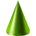 cone, green OliveDrab icon
