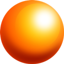 Ball, Orange, Sphere DarkOrange icon