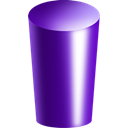 Cylinder, purple Indigo icon