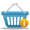 Basket, Info, shopping SteelBlue icon