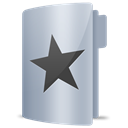 Folder, star, Favourites Silver icon