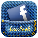Facebook, social media SteelBlue icon