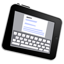 write, ipad Black icon