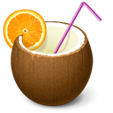 drink, cocktail, Coconut SaddleBrown icon