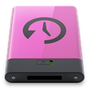 Disk, pink, time, machine Orchid icon