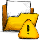 Folder, Error Gold icon
