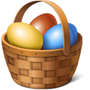 eggs, easter, Basket SaddleBrown icon