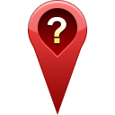 location, question, pin DarkRed icon