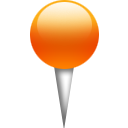 Orange, location, pin OrangeRed icon
