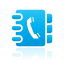 Address, Book, Blue DeepSkyBlue icon