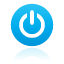 power, Blue, button DeepSkyBlue icon