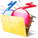 Folder, music Khaki icon