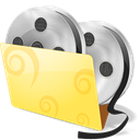 Movies, Folder, video Khaki icon