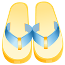flipflops, Flip flop LemonChiffon icon