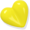 yellow, Heart, love Gold icon