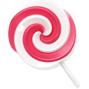 lollypop, Candy, red Black icon