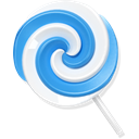 Candy, Blue, lollypop Black icon