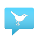 base, twitter, Android, Back LightSkyBlue icon