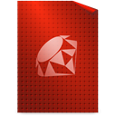 Text, ruby Firebrick icon