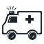 Ambulance, Car DarkSlateGray icon