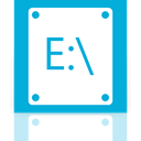 E, Mirror DarkTurquoise icon