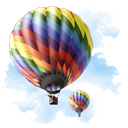 travel, baloon LightSkyBlue icon