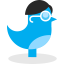 twitter, nerd DeepSkyBlue icon