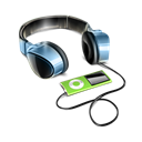 by, Headphones Black icon