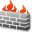 Firewall OrangeRed icon