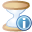 Hourglass, Information Tan icon