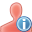Information, red, user Salmon icon