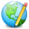 Edit, globe MidnightBlue icon