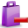 shoppingbag, delete DarkOrchid icon