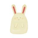 Bunny, happy, Ak Black icon