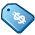 pricetag, Blue SkyBlue icon