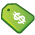 green, pricetag YellowGreen icon