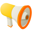 megaphone, y OrangeRed icon