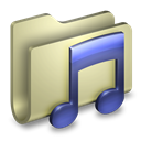 Folder, itunes, music Tan icon