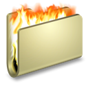 Burn, Folder Tan icon