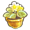 Flower, flowerpot Khaki icon