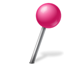 mapmarker, right, pink, Ball Black icon