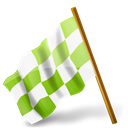 Left, Chequeredflag, chartreuse, mapmarker Black icon