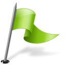 right, mapmarker, flag, chartreuse Black icon