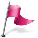 pink, flag, mapmarker, right Black icon