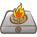 fire, Camping DarkGray icon