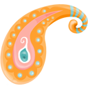 Lifeform, organism, paisley SandyBrown icon