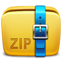 Folder, Archive, Zip Goldenrod icon